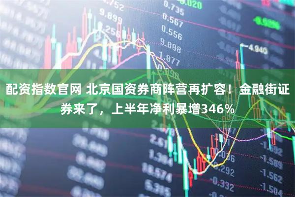 配资指数官网 北京国资券商阵营再扩容！金融街证券来了，上半年净利暴增346%
